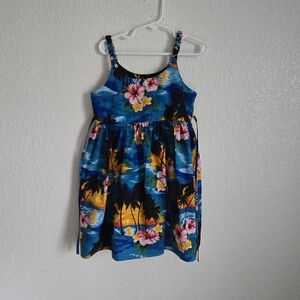 Tropical Blue Kids Dress